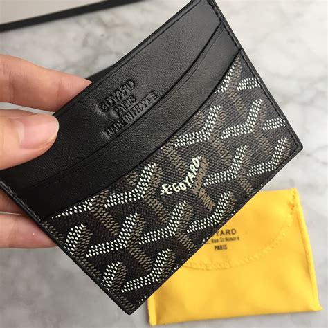 black goyard cardholder|goyard card holder men.